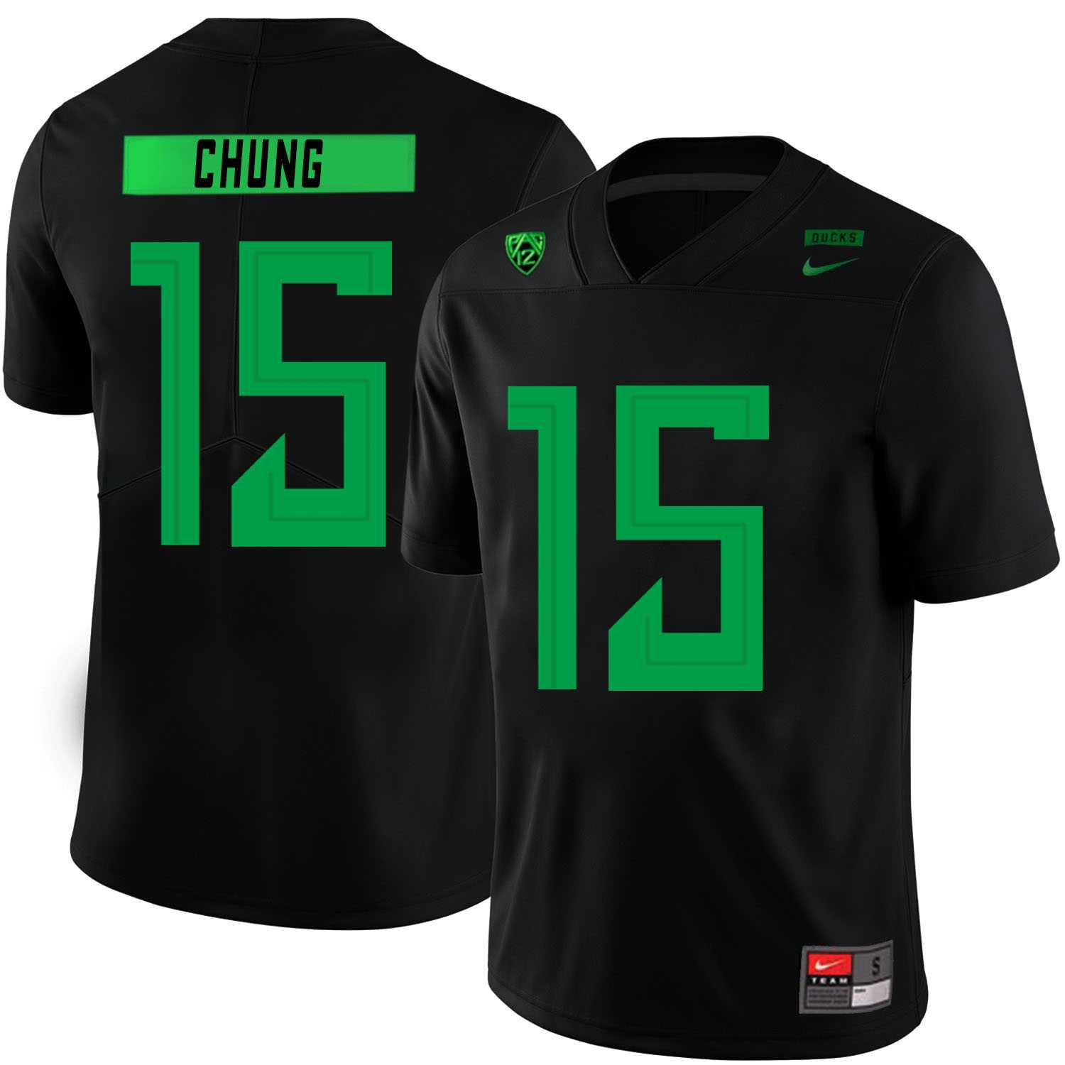 Oregon Ducks #15 Patrick Chung Black Nike College Football Jersey